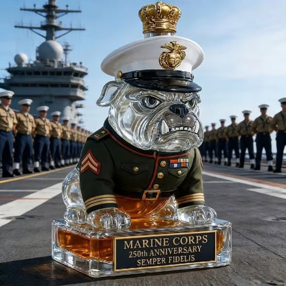 🔥HOT SALE 49% OFF👑🥃Marine Corps The 250th Anniversary Devil Dog Whiskey Bottle