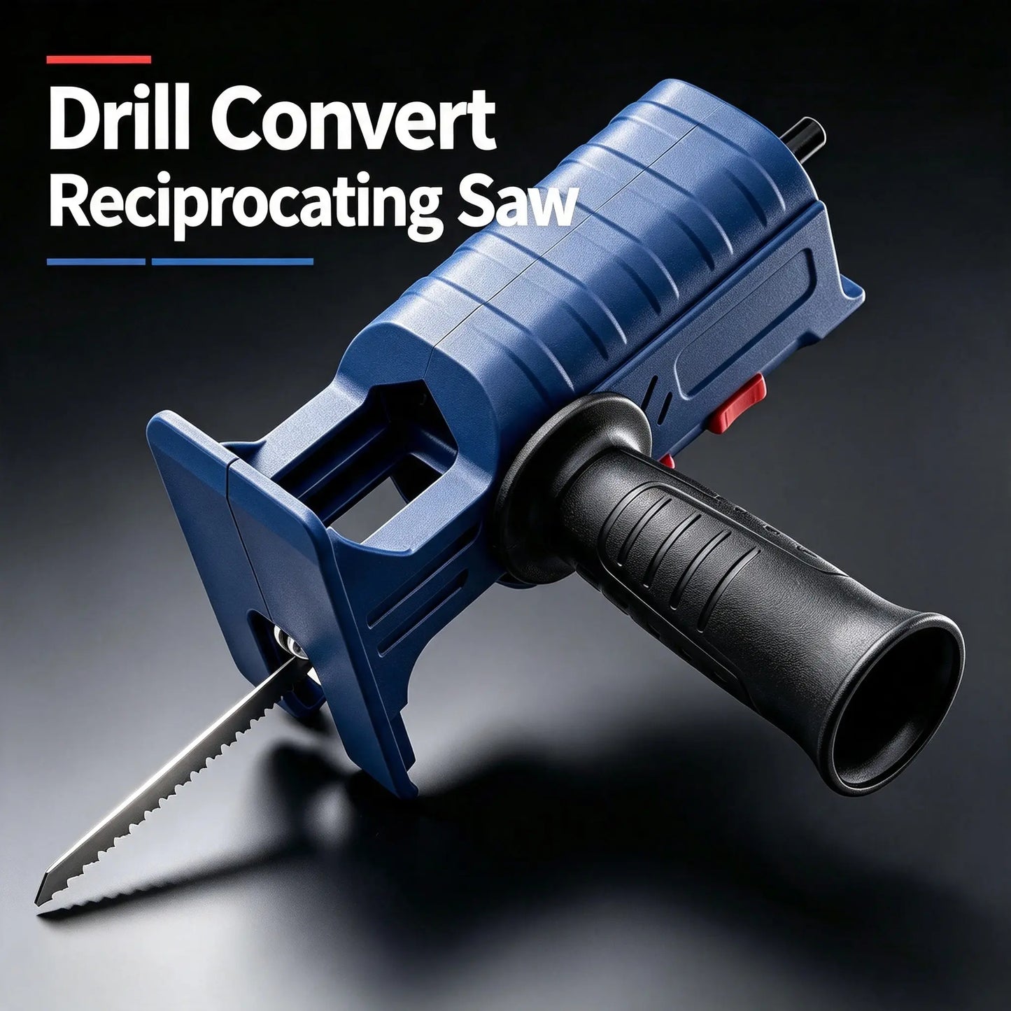 Drill to Reciprocating Saw Adapter, Electric Drill Conversion Attachment with 5 Saw Blades