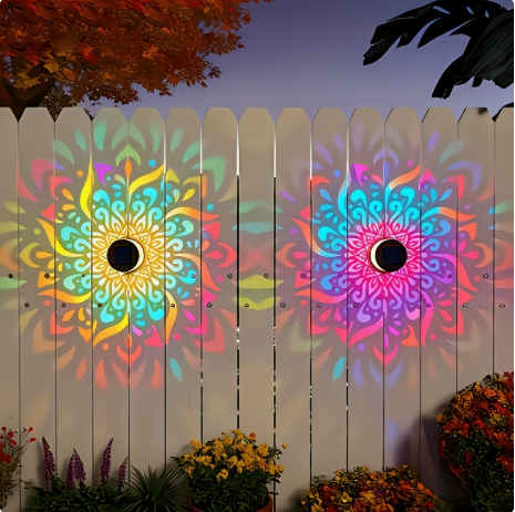 🌞 50% OFF🎁Solar Mandala Light – Stunning Pattern Projection, 2-in-1 Floor & Wall Design & IP65 Waterproof Auto On/Off 🌿