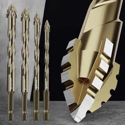 🔥LAST DAY SALE 49% OFF🔥High-Strength 4-Flute Serrated Eccentric Drill Bit Kit