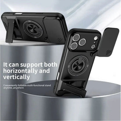 📱🛡️Mecha Push Window Magnetic Case for iPhone – Military Grade Shockproof Cover