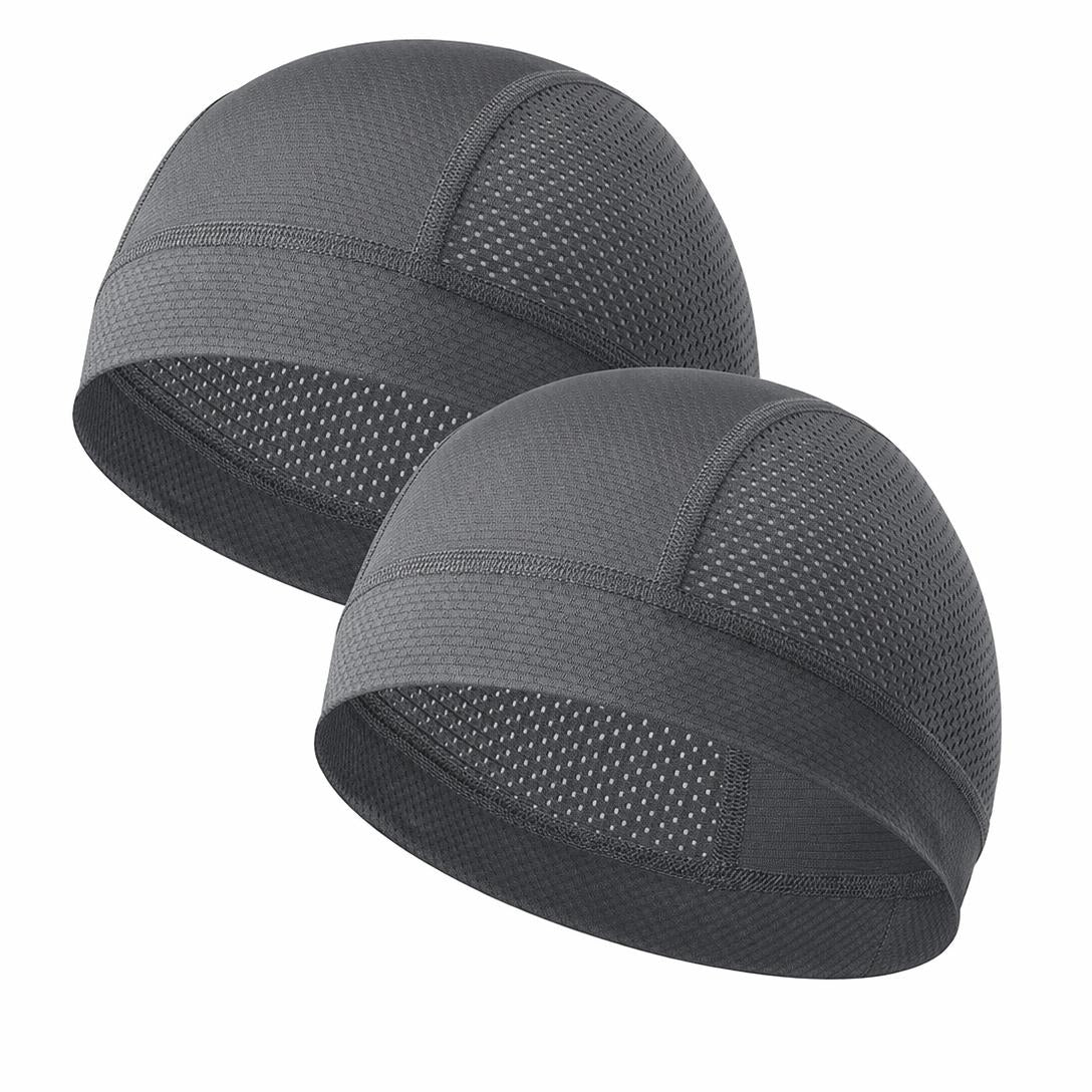 🧢 2 Pack Breathable Skull Cap for Men | Lightweight Sweat-Wicking Head Wrap & Helmet Liner for Cycling, Running & Motorcycling