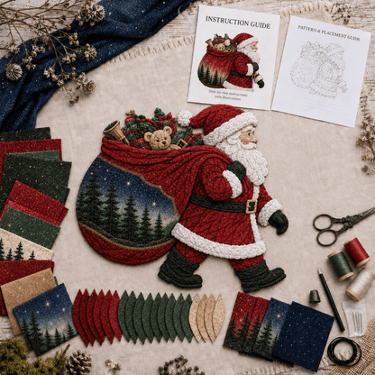 🧵 Christmas Fabric Art Door Hanging Craft Kit