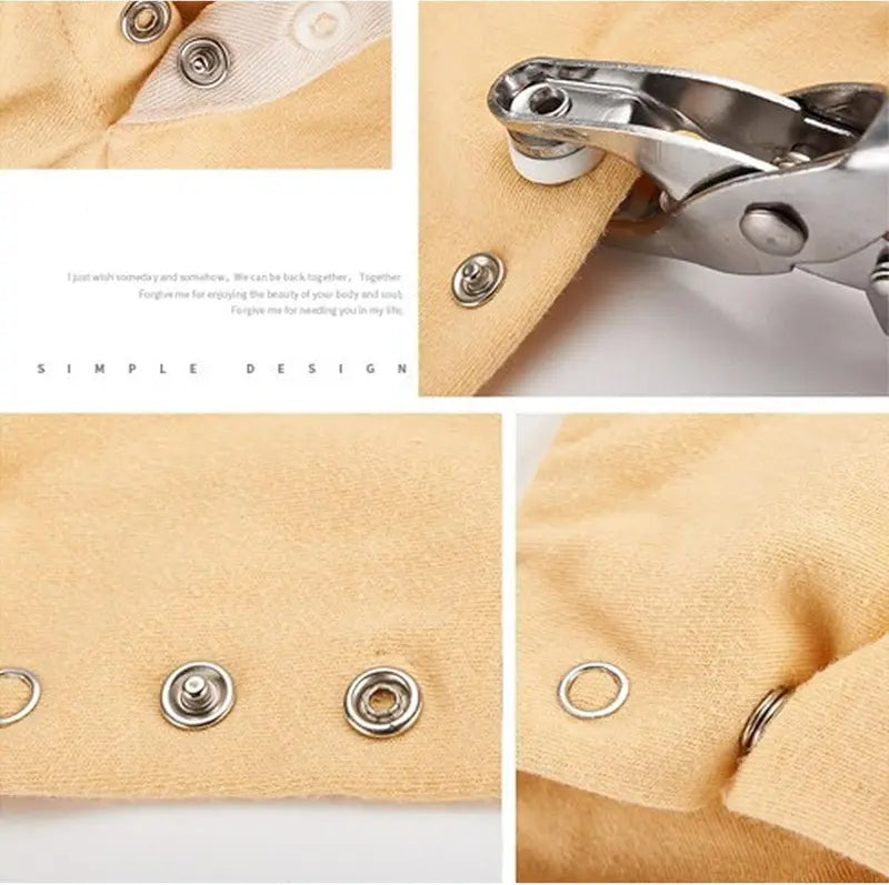 Seamless Stitching Sewing Kit Tools,Including 100pcs Invisible Colored Metal Buckle & 1 Count Manual Pressure Pliers