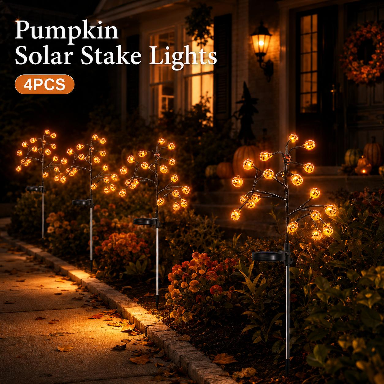 Halloween Garden Pumpkin Lantern - Solar Powered