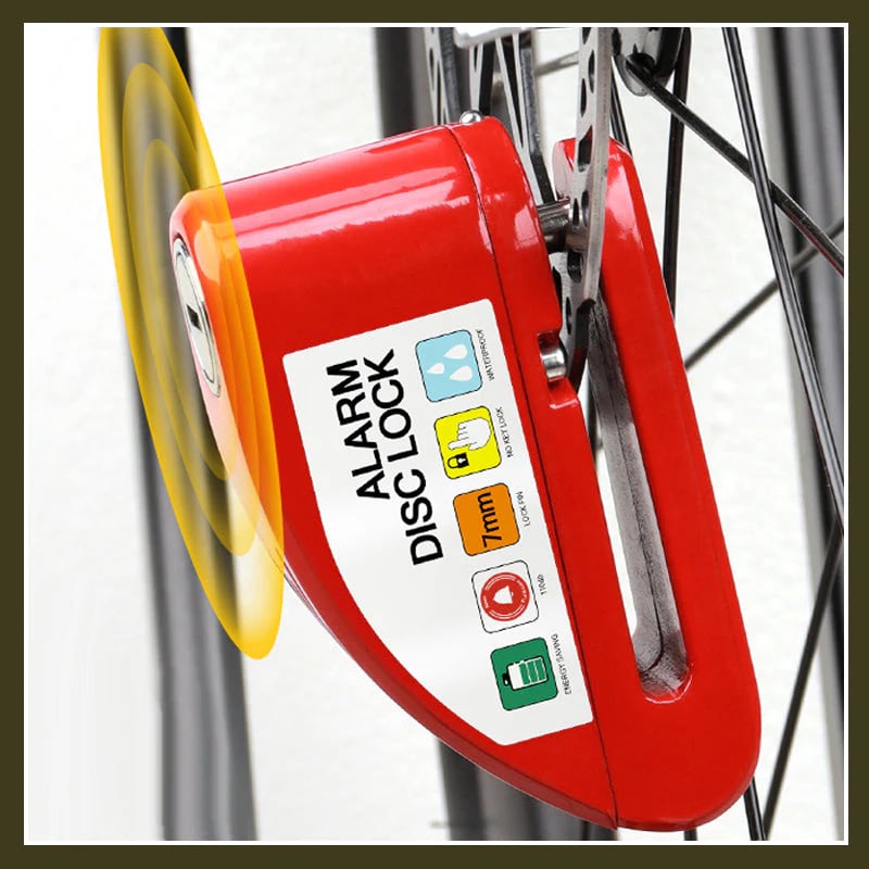 🛡️ Motorcycle Disc Brake Lock Alarm | 110dB Anti-Theft Security