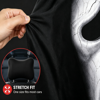 💥New Launch | Quirky Black Skull Car Headrest Cover