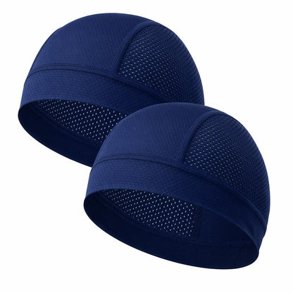 🧢 2 Pack Breathable Skull Cap for Men | Lightweight Sweat-Wicking Head Wrap & Helmet Liner for Cycling, Running & Motorcycling