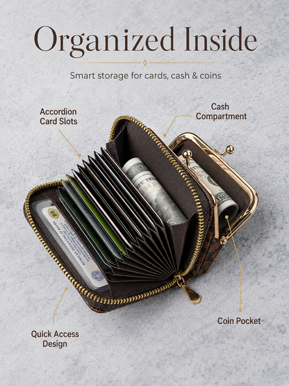 🌸Chic Trend ✨ Compact Travel Leather Wallet