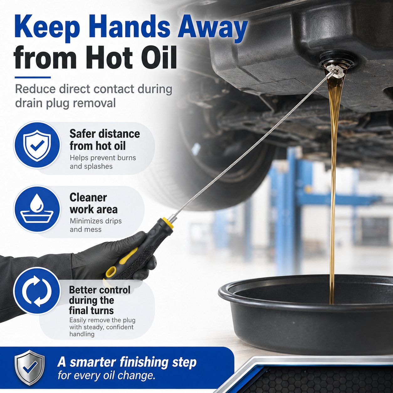 🔥HOT SALE 49% OFF✨Flexible Magnetic Oil Drain Plug Remover Tool