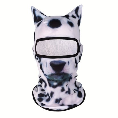 🐾❄️  3D Cat Print Balaclava – Funny Full-Face Outdoor Hood Mask