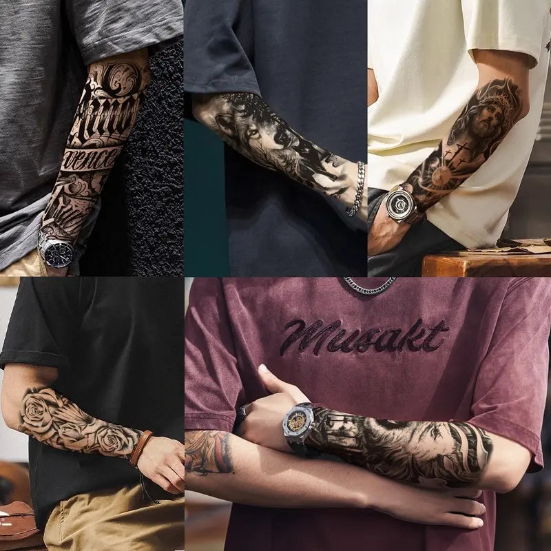 Large Black Temporary Tattoo Stickers