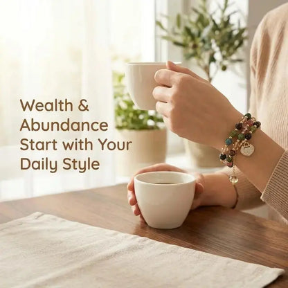 🏆Top Rated 4.9★｜5,000+ Happy Wearers｜Double-Strand Stacked Crystal Bracelet