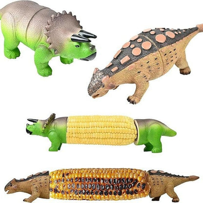 Dinosaur Corn Holders for Corn On The Cob - Funny Corn Cob Holder for Kids and Adults with Stainless Steel Prongs