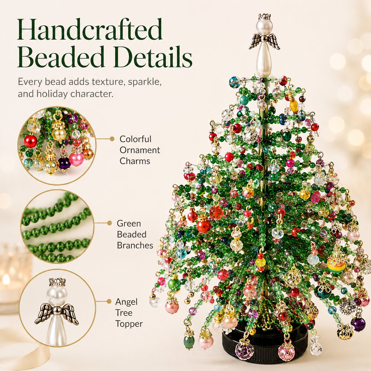 🎁 Unique Christmas Gift 2026 | DIY Beaded Christmas Tree Craft Kit for Creative Holiday Fun