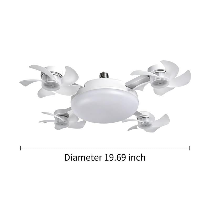 🌼Ceiling Fan Light with Remote, Silent LED Fan & Light 2-in-1 for Bedroom