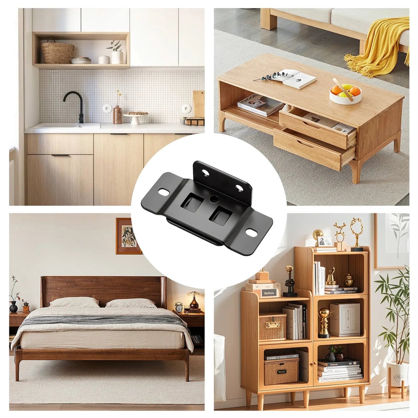 Heavy-Duty Stainless Steel Corner Braces – Quick-Install L-Shaped Furniture Connectors & Reinforcement Brackets (Screws Included)