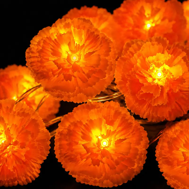 🎃Holiday Trend🌼 Marigold Flower String Lights