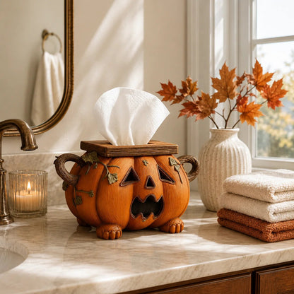 🎃 Pumpkin Halloween Tissue Box Cover-Turn Your Everyday Tissue Box Into A Spooky Fall Decoration