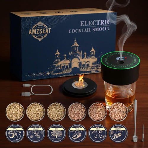 🔥Hot Sale 49% off🌟2026 New Electric Whiskey Smoker Kit with 6 Wood Chips