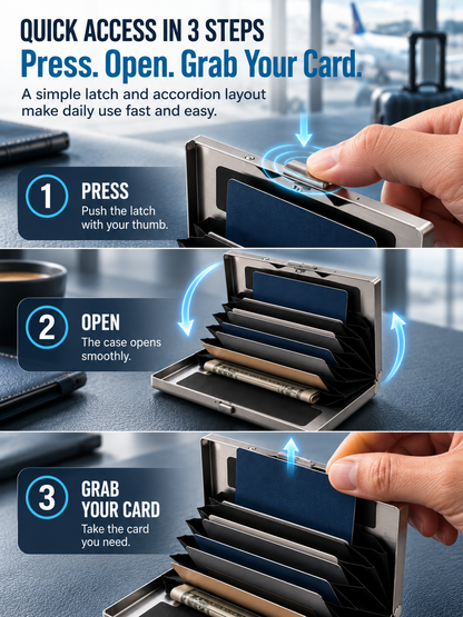 🔥EDC Trend 💳 Hot Sale RFID Blocking Metal Card Holder