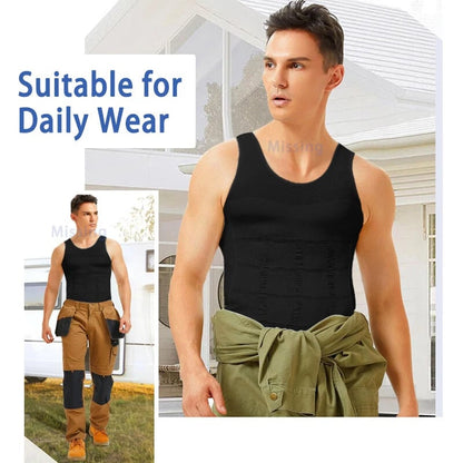 ⭐⭐Fashion Hit Men Round Neck Compression Tank Top