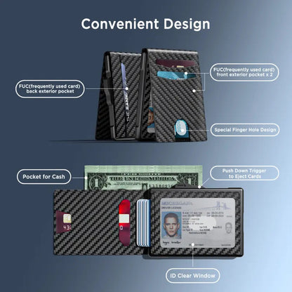 🎁Father's Day gift🎁Wallet for Men - Pop Up Case, Cash Slot, and Credit Card Slot