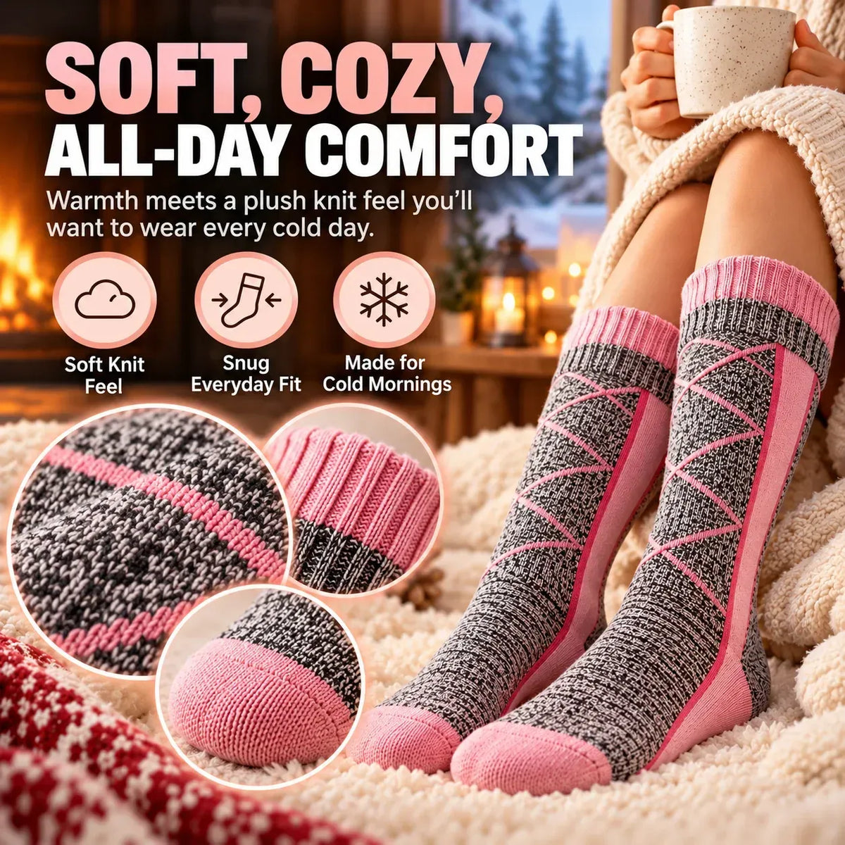 🔥 Rechargeable Heated Socks | 3 Heat Levels with Targeted Sole Warmth & 2 × 2200mAh Batteries ❄️