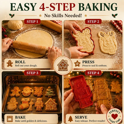 🎄 9-Design Christmas Mini Pie Mold Collection 🥧✨