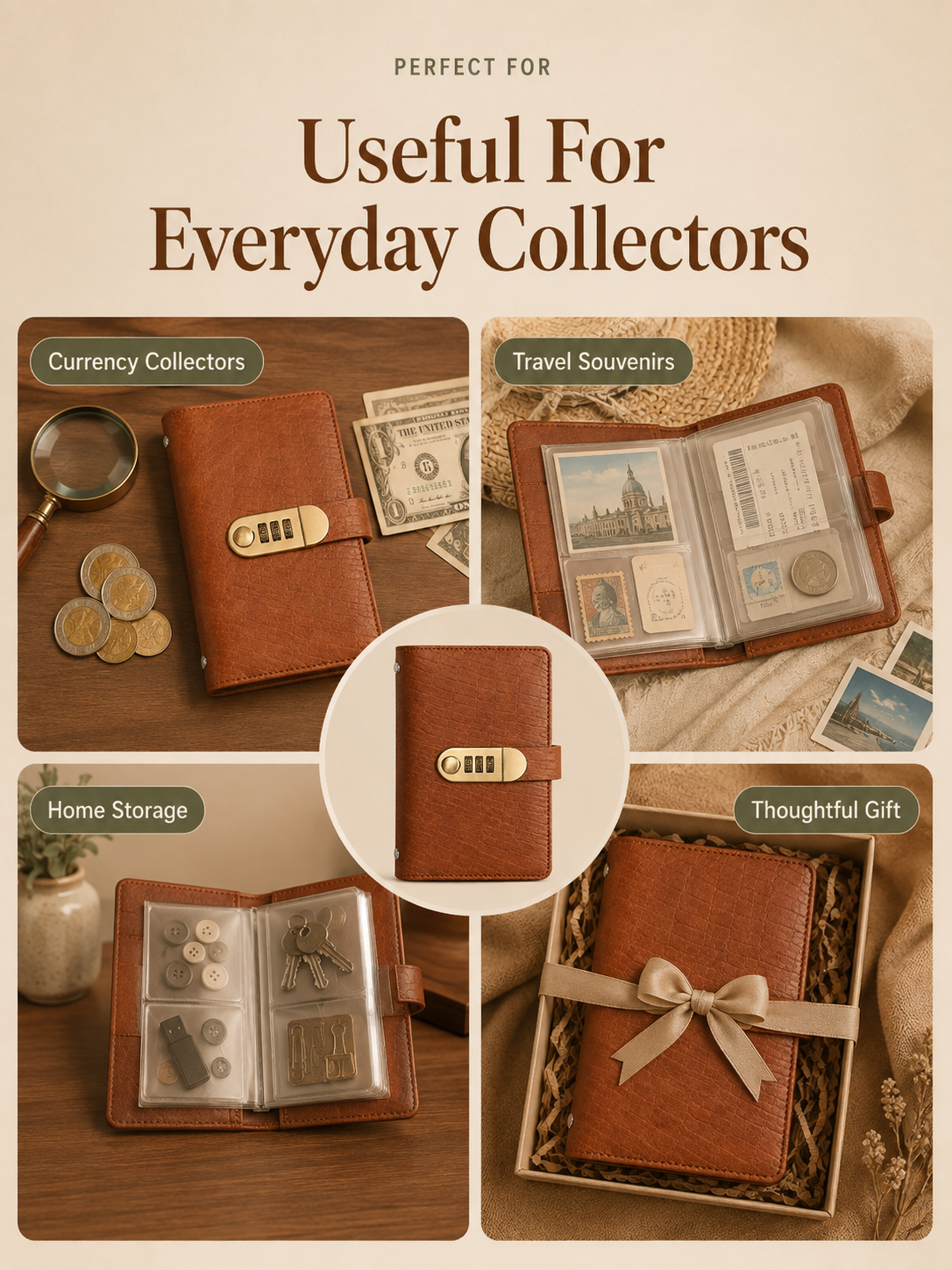 Locking Banknote Collection Booklet | Holds 100 Bills