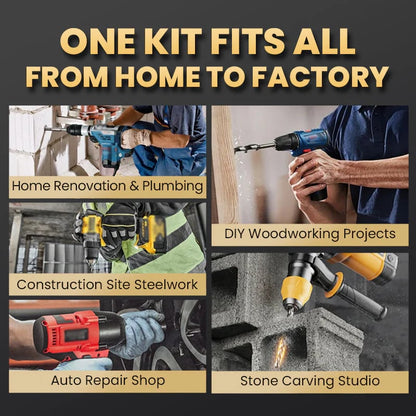 🔥LAST DAY SALE 49% OFF🔥High-Strength 4-Flute Serrated Eccentric Drill Bit Kit