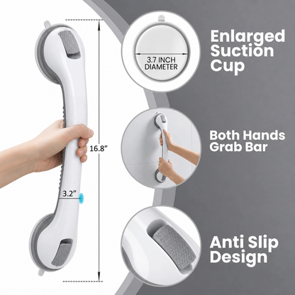 🛡️ SafeHold No-Drill Suction Grab Bar