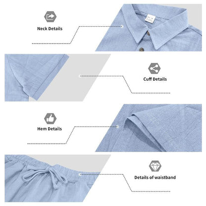 Ultimate Summer Comfort: Men’s Premium Linen Two-Piece Set