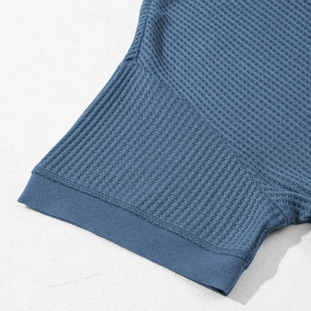 Women's Summer Waffle Knit Top - Casual V-Neck Short Sleeve Shirt Loose Fit