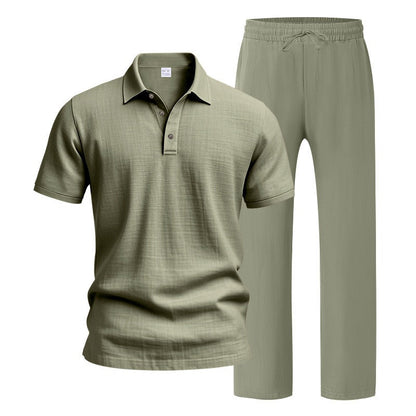 Ultimate Summer Comfort: Men’s Premium Linen Two-Piece Set