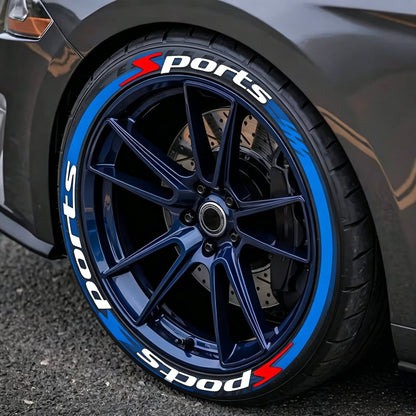 🔥 4PCS 3D Tire Lettering Stickers – Thickened Wheel Sidewall Decals for Cars & Motorcycles