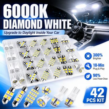 💡70 & 42 Pcs Interior Car Light Kit