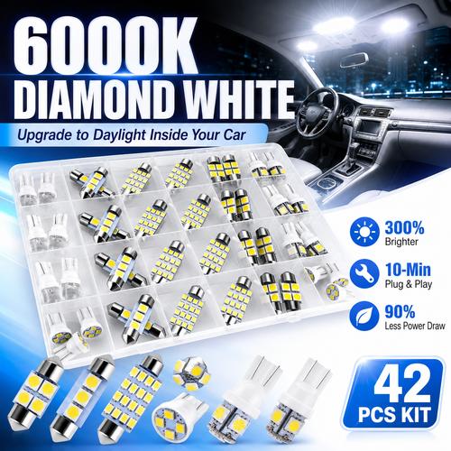 💡70 & 42 Pcs Interior Car Light Kit