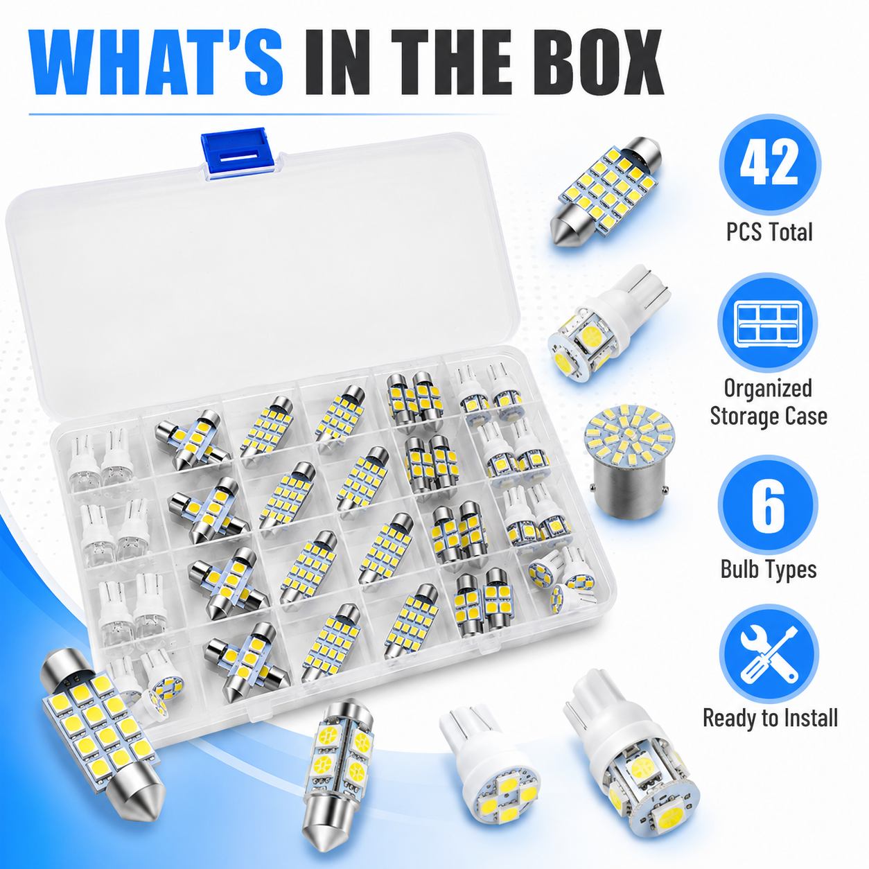 💡70 & 42 Pcs Interior Car Light Kit