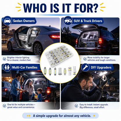 💡70 & 42 Pcs Interior Car Light Kit