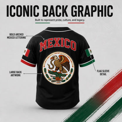 Mexican Flag Eagle Aztec Warrior Jersey - Vintage Style Sports Shirt
