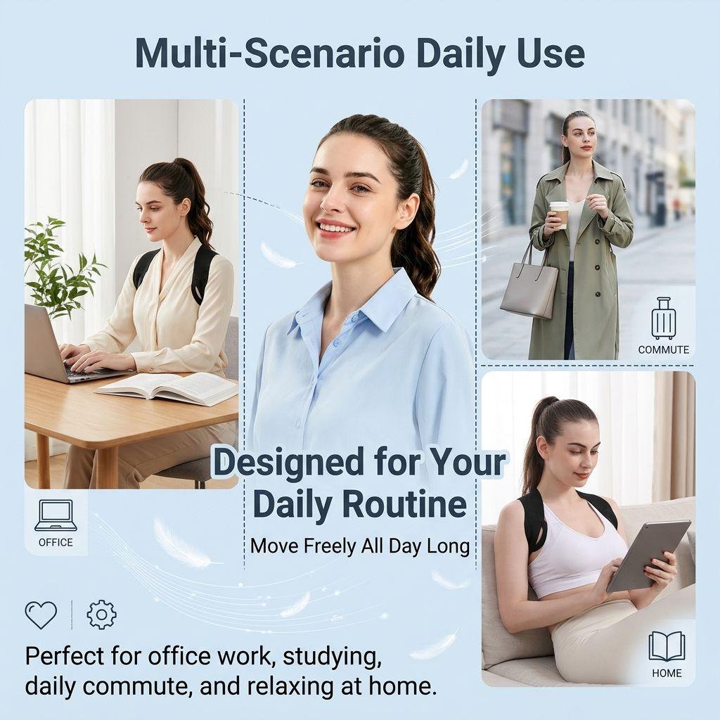 ⚡Breathable and comfortable invisible wearable posture corrector for the back