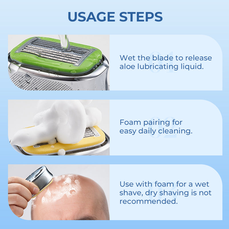 Buy 1 Get Original Replacement Blade🔥 Manual shaving tool for bald heads