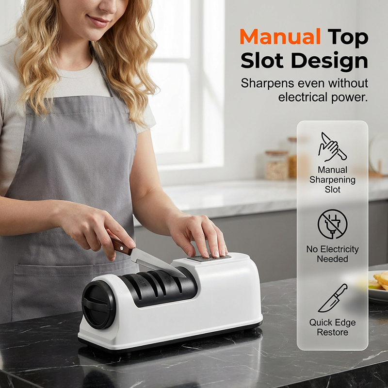🔪49% OFF TODAY⚡ 3-Stage Electric & Manual Knife Sharpener