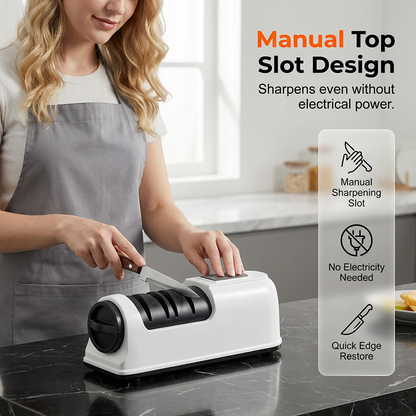 🔪49% OFF TODAY⚡ 3-Stage Electric & Manual Knife Sharpener