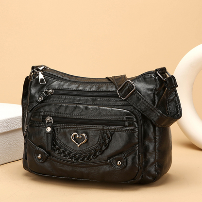 📢📢50% OFF !! ⏰Women's Soft PU Leather Multi-Pocket Crossbody Bag