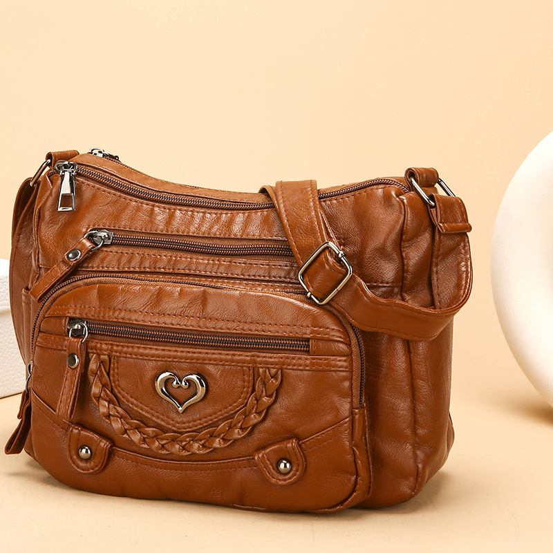 📢📢50% OFF !! ⏰Women's Soft PU Leather Multi-Pocket Crossbody Bag
