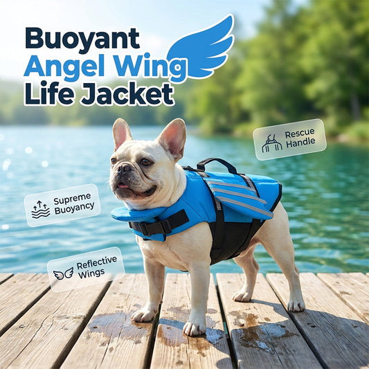 🐶 Reflective Angel Wing Dog Life Jacket | Buoyancy Support
