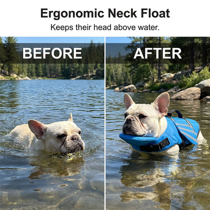 🐶 Reflective Angel Wing Dog Life Jacket | Buoyancy Support