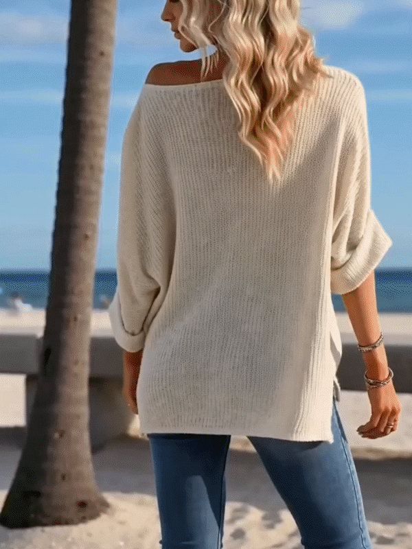 🔥 Summer Sale  Women's Oversized Batwing Crochet Sweater Top – Comfy & Stylish